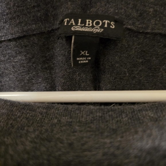 Talbots Charcoal Cowl Neck Sweater XL - Picture 2 of 3